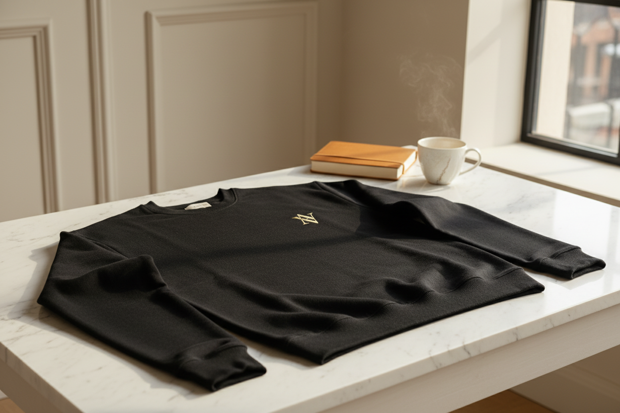 Arvéno Signature monogrammed crew neck in elegant setting